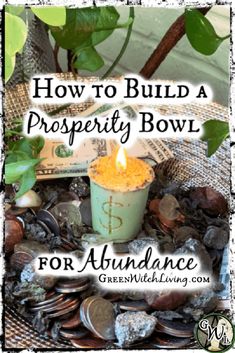 Money Spell Bowl, Abundance Witchcraft, Prosperity Bowl, Money Bowl, Money Prosperity, Abundance Money, Money Spells That Work, Prosperity Spell, Jar Spells