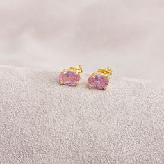 Tourmaline is a stone that symbolizes harmony and balance. Our 14K Gold, elegantly designed pink tourmailine earrings are suitable for daily use and are stylish jewelry that you can use on your special days. Make yourself and your loved ones happy by buying gifts. The birthstone of those born in October is Pink Tourmailine. 14K Solid Gold Oval Cut Pink Tourmailine Earring, Mother's Day Gift, 14K Gold Birthstone Earring, Oval Earring, Women's Jewelry,Gift Earring F E A T U R E S * Sold as Single or Pair. * Made to order. * Gold KT: 14K * Gold Color Selection: Yellow Gold, Rose Gold, White Gold * Tourmailine Carat: One earring 0.70ct. * Earring Lenght: 7 mm / 0.28 inch * Earring Width: 5 mm / 0.20 inch * Ready to Ship in 1-3 Business Days * 100% USA sourced * 2 years warranty * Free Express Pink Gold Cubic Zirconia Earrings Gift, Oval Birthstone Earrings In Cubic Zirconia, Oval Cubic Zirconia Birthstone Earrings, Fine Jewelry Pink Gold Earrings For Gift, Pink Oval Earrings With Prong Setting, October Birthstone Jewelry, Mom Wedding, Oval Earring, Birthstone Earring