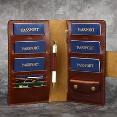 Family passport holder Family travel wallet leather passport holder leather family passport holds 4 6 8 10 2 personalized passport organizer Family Passport, Family Passport Holder, 4 Family, High Holidays, Leather Travel Wallet, Leather Passport Holder, Times New Roman, Leather Passport Cover, Personalized Wallet