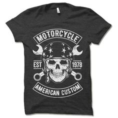 American Custom Motorcycle T-shirt. Cool & Funny Biker T-Shirt. Motorcycle Mechanic Shirt. Motorcycle Mechanic, Mechanic Shirt, Biker T Shirts, Motorcycle Tshirts, Mechanic Shirts, Custom Motorcycle, Custom Motorcycles, Charcoal Color, Red White Blue