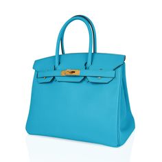 Hermes Colours, Rare Hermes Birkin, Aztec Bag, Hermes Birkin Bag, Hermes Blue, Birkin 30, Hermes Birkin 30, Handbag Heaven, Jane Birkin