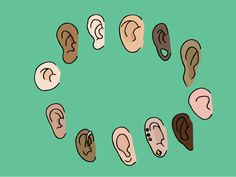 a circle of different types of ear shaped objects on a green background with the words, what do you think?