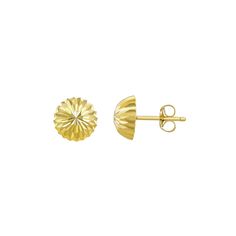 Add a unique and eye-catching accent to your attire with these Taylor Grace stud earrings.Click on this JEWELRY & WATCHES GUIDE to learn about fit, styles, materials and more! Diameter: 6 mm Backings: post Metal: 10k gold Finish: diamond-cut Packaging: boxed Size: One Size. Gender: female. Age Group: adult. Round Internally Threaded Earrings For Anniversary, Internally Threaded Round Earrings For Anniversary, Post Metal, Gold Texture, 10k Gold, Diamond Cut, Gold Finish, Gender Female, Diamond Cuts