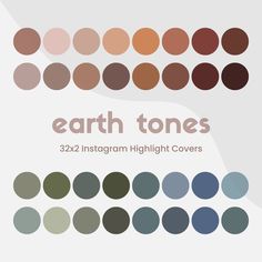 the earth tones are shown in different colors