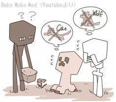 an image of a cartoon character saying baby mobs not youtubeble