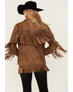 Double D Ranch, Suede Fringe Jacket, Fringe Jacket, Suede Fringe, Get Directions, Cowgirl Style, The Devil, Lapel Collar, Outerwear Women