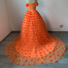 Orange Floral Wedding Dresses, Ball Gown Wedding Dresses, Quinceanera Dress, Colored Wedding Dresses Orange Ball Gown Dress, Orange Big Dress, Orange Festival Wedding Gown, Orange Princess Dress, Orange Ballgown Dress, Orange Wedding Dress, Orange Dress Wedding, Orange Prom Dresses, White Corset Top