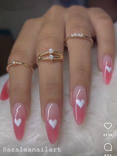 Colorful Nails, Classy Acrylic Nails, Pretty Gel Nails, Heart Nails, Fire Nails, Pretty Acrylic Nails