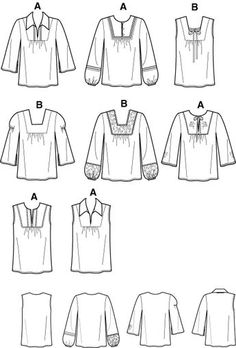 how to sew a blouse with sleeves and collars in the style of a shirt