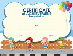 Swimming Certificate, Free Printable Certificate Templates, Free Printable Certificates, Certificate Of Achievement Template, Free Certificate Templates, Kids Skates, Fun Walk, Awards Certificates Template, Free Certificates