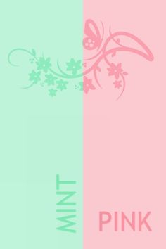 pink and green wallpapers with the words think pink on each side, in different colors