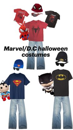 several different types of costumes for children to wear in the halloween costume contest, including t - shirts and hats