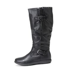 PRICES MAY VARY. Wide Calf Boots For Women: These boots are designed to be wider than regular sizes, great for those with wide calf. Rubber TPR outsole, Faux fur lining Side zipper closure for easy slip on/off Product measurements were taken using size 7 US, width M. Please note that measurements may vary by size. Approx measurements - Heel Height: 1 in; Platform Height: 0.5 in; Shaft: 14.5 in; Circumference: 16.5 in. Be caught in the cutest booties this fall! Featuring faux fur lining, leathere Wide Calf Boots For Women, Vintage Shoes Flats, Wide Calf Knee High Boots, Knee High Boots Winter, Vintage Flats, Shoes Boots Ankle, Wide Calf Boots, Wide Calf, Calf Boots