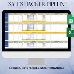 the sales tracker is displayed on a computer screen