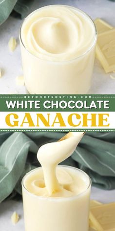 Here's a dessert to make at home using just 2 ingredients! This simple sweet treat is great for cakes, cookies, and more. So velvety, buttery, and milky, this white chocolate ganache recipe is indulgent. You can even turn it into a whipped ganache frosting! Whipped Ganache Frosting, Filling Cupcakes, Ganache Recipe Easy, White Chocolate Ganache Recipe, White Chocolate Frosting, Whipped Ganache, Chocolate Ganache Recipe, Chocolate Ganache Frosting