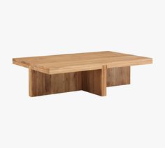 a square wooden table with one section missing