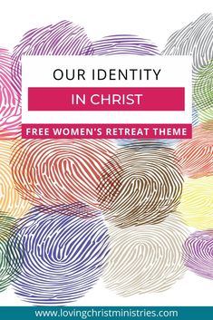 the words, free women's retreatme are in front of colorful fingerprints