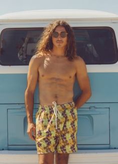 A Pull-on Board Short Made For Beach Days. Beachwear Swim Trunks For Vacation Poolside, Beachy Shorts For Swimming And Beach Season, Poolside Swim Trunks For Beach Season, Beach Season Swimming Shorts, Beachwear Swim Trunks For Vacation, Hawaiian Swimwear With Built-in Shorts For Beach, Summer Vacation Swim Trunks, Beachy Swim Trunks For Beach, Summer Swimwear With Built-in Shorts For Vacation