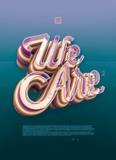 some type of lettering that is very colorful