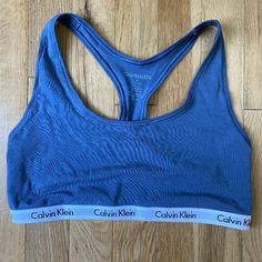 Brand New Without Tags. Size M Calvin Klein Summer Loungewear Tops, Blue Calvin Klein Cotton Tops, Calvin Klein Blue Cotton Tops, Calvin Klein Fitted Top For Loungewear, Calvin Klein Bra, Klein Blue, Womens Calvin Klein, Women's Intimates, Calvin Klein