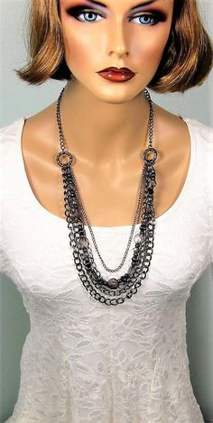 Multi+Strand+Grey+Gunmetal+Necklace,+Grey+Beaded+Necklace,+Multi+Strand+Grey+Necklace,+Grey+Chunky+Necklace,+Gunmetal+Necklace,+N913 Metal Beaded Necklaces With Round Beads, Silver Faceted Beads Metal Beaded Necklaces, Silver Metal Beaded Necklace With Faceted Beads, Costume Jewelry Metal Necklaces With Faceted Beads, Metal Faceted Beads Costume Necklaces, Costume Jewelry Metal Necklace With Faceted Beads, Metal Beaded Necklaces With Silver Beads, Silver Beaded Rhinestone Necklace In Metal, Silver Beaded Rhinestone Necklace