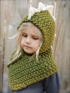 Ravelry: Dalton Dino Cowl pattern by Heidi May Velvet Acorn, Crochet Animal Hats, Hooded Cowl, Kids Winter Hats, شال كروشيه, Knitted Hats Kids, Wool Hats, Crochet Dinosaur, Green Details