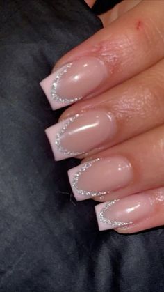 Acrylic Nail Application, Pink French Tips, Nail Application, Short Fake Nails, Excess Skin, Fancy Nails Designs, Nagel Tips