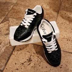 Black And White Ck Runners. New. Never Worn. 7½ Calvin Klein Black Sneakers, Calvin Klein Shoes, Shoes Color, Calvin Klein Black, Black & White, Womens Calvin Klein, Tennis Shoes, Motocross, Athletic Shoes