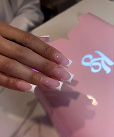 French Tip Acrylic Nails, Short Square Acrylic Nails, Acrylic Nails Coffin Pink, Long Square Acrylic Nails, Bling Acrylic Nails, Acrylic Nails Coffin Short, Short Acrylic Nails Designs, Pink Acrylic Nails, Square Acrylic Nails