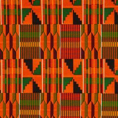 Add bright, fun colors and patterns to your crafts! Orange Patterned Kente Fabric is a traditional looking kente fabric that boasts a bright orange color with darker geometrical, traditional designs. Use it to create bold garments and crafts!     Details:   Width: 43" - 44"  Weight: Very Lightweight  Country Of Origin: India  Content: 100% Cotton  Care: Machine Wash, Cold; Use Mild Soap, No Detergent; Fluff Or Delicate Cycle, Low Heat. Do Not Bleach.  Flammability Note: Not For Sleepwear      Av Ashanti Style, Kente Cloth Patterns, Weaving Samples, Urban Graphics, Yard Accessories, African Textiles Patterns, Kente Fabric, Kente Print, Personal Investigation