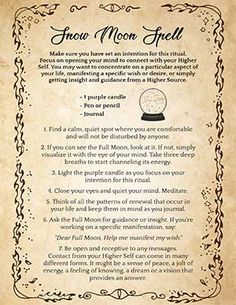 Snow Moon Ritual & Spell (February) – Spells8 Blood Moon Rituals, Full Moon Spells, Wiccan Wedding, Snow Moon, Moon Spells, Spells For Beginners, Magic Water, Witch Bottles, Green Witchcraft