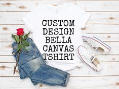 pm me what design you would like or If you see a design you want in another listing please leave in personalization area 💓 Basic Cotton Sublimation T-shirt With Custom Print, Trendy Cotton Sublimation Design With Custom Print, Custom Print Cotton T-shirt For Customization, Basic Customizable Cotton T-shirt, Cotton T-shirt With Custom Print, Unisex Customizable White T-shirt, Cotton Sublimation T-shirt With Letter Print And Relaxed Fit, Customizable Cotton Sublimation Design For Summer, Customizable Relaxed Fit Cotton T-shirt