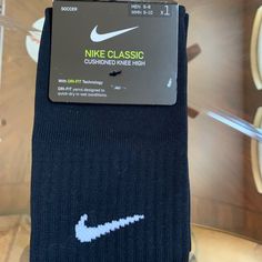 Nike Soccer Classic Cushioned Knee High . Brand New With Tag . Dri - Fit Yerns Designed To Quick - Dry In Wet Conditions . Men's Size 6-8 And Women's Size 6-10. Color Black . Style # Sx5728-010 . Nike Non-slip Casual Socks, Nike Casual Non-slip Socks, Casual Non-slip Nike Socks, Casual Black Knee-high Sports Socks, Black Non-slip Cotton Socks, Non-slip Black Cotton Socks, Comfortable Breathable Black Knee-high Socks, Nike Casual Breathable Socks, Casual Nike Breathable Socks