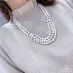 Highlight: Beautiful Natural White Akoya Pearls Product Information OriginJapan MaterialAkoya Pearl, 18k White Gold, and Diamond Clasp DimensionsNecklace Length 60-70 cm Pearl Shaped: Round Size: 6.5-7 mm and 7-7.5 mm Quality: AA+ Nacre: Very Thick Color: White Luster: Aurora Accessories Metal: 8.7 g 18k White Gold Other: 0.78 ct of SI Quality Natural Diamond White Pearl Necklace Fine Jewelry, Elegant White Gold Pearl Necklace For Jewelry Making, Fine White Akoya Pearl Jewelry, Exquisite White Akoya Pearl Jewelry, Exquisite White Pearl Necklace For Anniversary, Exquisite White Pearl Necklace, Tahitian Pearl Pendant, Pearl Chandelier Earrings, Akoya Pearl Earrings