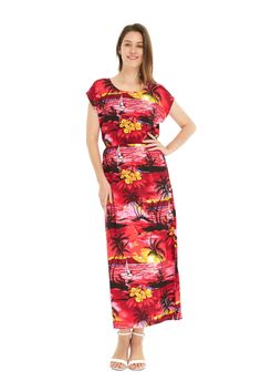 Another quality item from Hawaii Hangover, exclusively. Made from high quality 100% Rayon. This dress feels soft to the touch and flows every well when wearing. Perfect for Luau Party and Hawaii Theme Party. The pattern is classic Hawaiian feel and the style of the dress will make your outfit stands out. This patterns Casual Maxi Dress For Holiday, Casual Red Maxi Dress For Vacation, Casual Red Maxi Dress For Beach Season, Casual Red Maxi Dress For Holiday, Casual Red Holiday Maxi Dress, Acquaintance Party, Hawaiian Party Outfit, Hawaii Theme, Home Dress Women