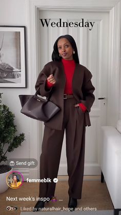 Banker Outfits Women, Banker Outfits, Wardrobe Transformation, Working Girl Outfits, Brown Pants Outfit, Work Vibes, Office Vibes, Work Fits, Queen Outfit