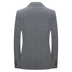 Introducing our impeccably tailored 2 piece suit, crafted with a blend of luxurious acetate fiber and viscose for a refined and comfortable fit. With its sleek flat front style and double-breasted closure, this suit exudes sophistication and elegance. Elevate your wardrobe with this skinny fit suit and make a lasting impression. Shop now and embrace timeless style. Tailored Gray Tuxedo Blazer, Gray Fitted Three-piece Suit For Office, Fitted Gray Three-piece Suit For Office, Gray Tailored Tuxedo For Work, Elegant Winter Slim Fit Three-piece Suit, Single Button Long Sleeve Three-piece Suit For Office, Elegant Winter Three-piece Suit In Slim Fit, Elegant Winter Three-piece Suit Slim Fit, Elegant Winter Three-piece Slim Fit Suit