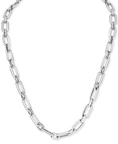 Update your look with the powerful silver sheen of this large link sterling silver men's necklace from Effy Platinum Jewelry Necklaces, Expensive Necklaces, Ring Necklace Men, Platinum Chain, Silver Chain For Men, Mens Silver Necklace, Mens Chain Necklace, Edc Tools, Sterling Silver Mens