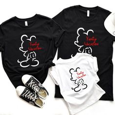 Disney Mickey/ Minnie Outline Family Shirt - Family Vacation Disney Shirts - Disney Group Shirts - D Disney Themed Family Outfits, Family Matching Cotton T-shirt For Disney Fan Events, Family Matching Tops With Cartoon Print For Disney Trips, Family Matching Graphic T-shirt For Disney Trips, Family Matching Cotton T-shirts For Disney Trips, Family Matching Cotton T-shirt For Vacations, Family Matching Mickey Mouse Tops For Disney Trips, Group Disney Shirts Vacation, Family Matching Graphic Print Tops For Disney Fan Events