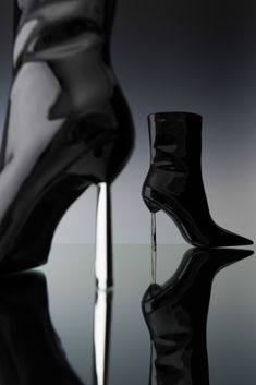 Considered design lays at the heart of Berkeley Sq Boots. The sculptural heel with signature metal top piece showcases the minimalist ankle boot at its best. #lamaralondon #style #glamour #shoe #heels #party #fashion #chic #aesthetic #boots Shoe Product Photography Inspiration, Boots Photography, Heels Photography, Still Life Shoes, Boots Product Photography, Boots Photoshoot, Heels Product Photography, High Heels Product Photography