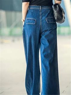 Description Product ID: BT2061194 Material: Cotton Pattern: Solid Season: Spring, Summer, Autumn Style: Casual, Simple, Fashion Occasion: Daily, Vacation, Street Package included: 1 * Pants Size Chart (Asian Size): Please allow 1-3 cm measured error. Tag Size Waist cm | inch 26 63cm | 24.8'' 27 67cm | 26.3'' 28 70cm | 27.5'' 29 73cm | 28.7'' 30 77cm | 30.3'' 31 80cm | 31.4'' 32 83cm | 32.6'' 33 87cm | 34.2'' 34 90cm | 35.4'' Blue Full-length Cargo Jeans For Fall, Full Length Blue Cargo Jeans For Fall, Blue Cargo Jeans For Fall, Fall Blue Cargo Jeans, Blue Non-stretch Wide Leg Jeans, Blue High Waist Casual Flare Jeans, Casual Blue High Waist Flare Jeans, Non-stretch Dark Wash Cargo Jeans For Summer, Summer Full Length Flare Jeans With Pockets