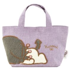 Details Dimensions 7.8 X 13.38 X 4.7 Inches Handle Height: 4.3 Inches H20 X W34 X D12cm Handle Height: 11cm Material / Component: Polyester Popular [Sanrio] Goods*! Popular Fluffy Sagara Embroidery [Tote Bag]! Popular Characters Are Lying Down In The Design (The Reverse Side Is Plain.) -_-_-_-_-_-_-_-_-_- My Melody I Wish You Mell Marron Cream Purple Handheld Shoulder Bag For Travel, Purple Handheld Shoulder Bag For Everyday Use, Purple Top Handle Shoulder Bag For Daily Use, Everyday Handheld Purple Shoulder Bag, Casual Purple Bag For Errands, Purple Handheld Bag For Everyday Use, Casual Purple Bag With Removable Pouch, Trendy Purple Bag For Daily Use, Trendy Purple Bags For Daily Use