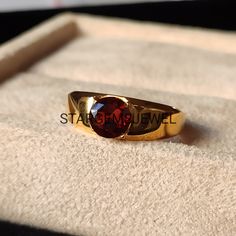 Buyer Must BE Reads All  Details About The Product . Material 925 Sterling Silver . Band Color  Gold . Gemstone Red Garnet . Gemstone Colour Red . Gemstone Size  . Gemstone Shape Round  . Cut Grade Faceted . Birthstone  January  . Style  Art Deco . Ring  Mens And Boys Red Garnet Signet Ring For Anniversary, Formal Ruby Signet Ring, Classic Garnet Signet Ring For Anniversary, Ruby Signet Ring For Wedding, Gold Garnet Signet Ring For Anniversary, Classic Red Signet Ring For Anniversary, Red Heirloom Signet Ring For Anniversary, Heirloom Red Signet Ring For Anniversary, Heirloom Style Red Signet Ring For Anniversary