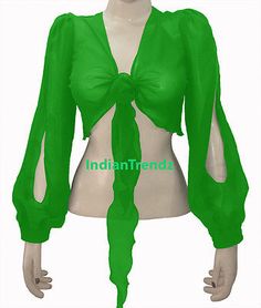 BellyDance Tie Top Flair Wrap Choli Gypsy Haut Orientale Danse Blouse Harem Slit Knot Top, Belly Dancing, Tie Top, Top Knot, Belly Dance, Dancing, Knot, Chiffon, Halloween