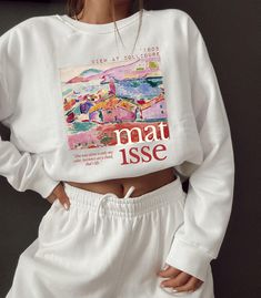 Gildan 18000 **If you are S get M or L for loose-oversized look. If you are L get XL or 2XL. If your size is not in stock please reach out so we can double check for you. **Apparel/design colors may vary across devices. Ideal for any situation, a unisex heavy blend crewneck sweatshirt is pure comfort. These garments are made from polyester and cotton. This combination helps designs come out looking fresh and beautiful. The collar is ribbed knit, so it retains its shape even after washing. There Artistic Oversized Long Sleeve Tops, Artistic Graphic Print Sweatshirt For Fall, Artistic White Long Sleeve Top, White Long Sleeve Artistic Top, Artistic Sweatshirt With Graphic Print And Relaxed Fit, Artistic Graphic Print Sweatshirt With Relaxed Fit, Oversized Artistic White Top, Artistic White Top With Artwork, Oversized Artistic Sweatshirt With Graphic Print