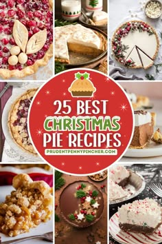 Delicious Christmas pie recipes, including eggnog, gingerbread, and cranberry pies, perfect for holiday gatherings and adding a sweet touch to your Christmas dessert table. Christmas Pie Ideas, Gingerbread Pie, Christmas Pie Recipes, Christmas Pies, Homemade Christmas Cake, Eggnog Pie, Prudent Penny Pincher, Christmas Dessert Table, Cranberry Pie