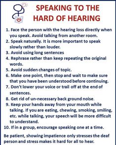 a sign that says speaking to the hard of hearing with instructions on how to use it