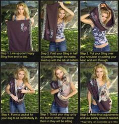 the instructions for how to wrap a baby sling