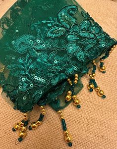 The perfect accessory for any bride (or bridesmaid) to complete her special day and add a traditional touch ✨ Please note the unique bead design in comparison to our other green styles ✨ Bohemian Green Saree For Party, Lace Dupatta For Diwali Party, Bollywood Style Shawl For Eid Party, Festive Lace Dupatta For Party, Lace Dupatta For Eid Party, Elegant Party Shawl With Dupatta, Traditional Lace Saree For Party, Lace Dupatta For Wedding Eid, Bohemian Wedding Dupatta For Festive Season