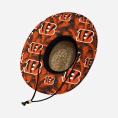 Cincinnati Bengals Floral Straw Hat FOCO - FOCO.com Cool As A Cucumber, Logo Display, Cincinnati Bengals, Straw Hat, Team Spirit, Team Colors, You've Been, Hot Summer, Cincinnati